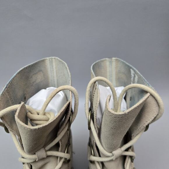 Sorel Joan of Arctic Wedge II Linen Soft Taupe Leather Mid Ankle Booties Size 8 - Picture 10 of 16